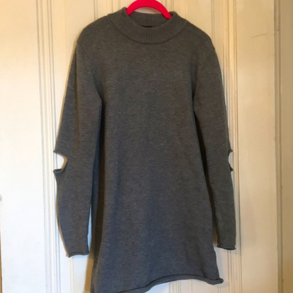 Love Token Elbow Cutout Sweater